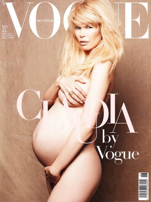 Vogue Germany June 2010 presents awesome photoshoot with pregnant nude 